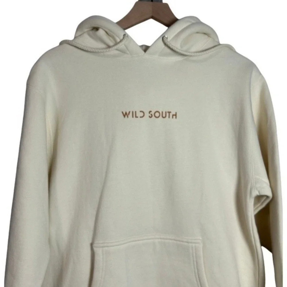 Wild South Summit Mens S Cream Pullover Hoodie Logo Sweatshirt Streetwear‎